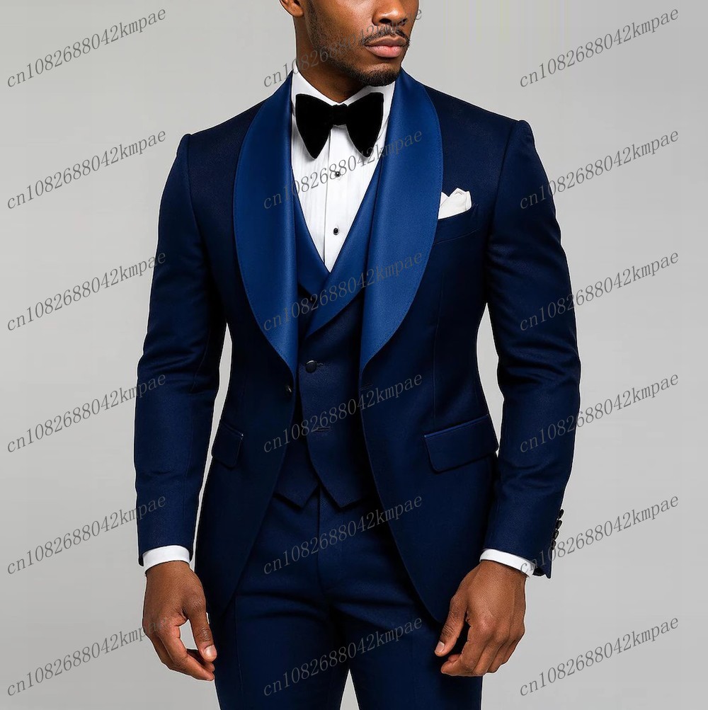 Men'S Grooming Kits - Yeni Lacivert Resmi Erkek Takımı Damat