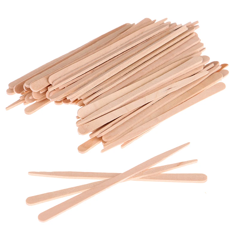 Hair Wax Stick - Kadın için 50/100 Adet Ahşap Vücut