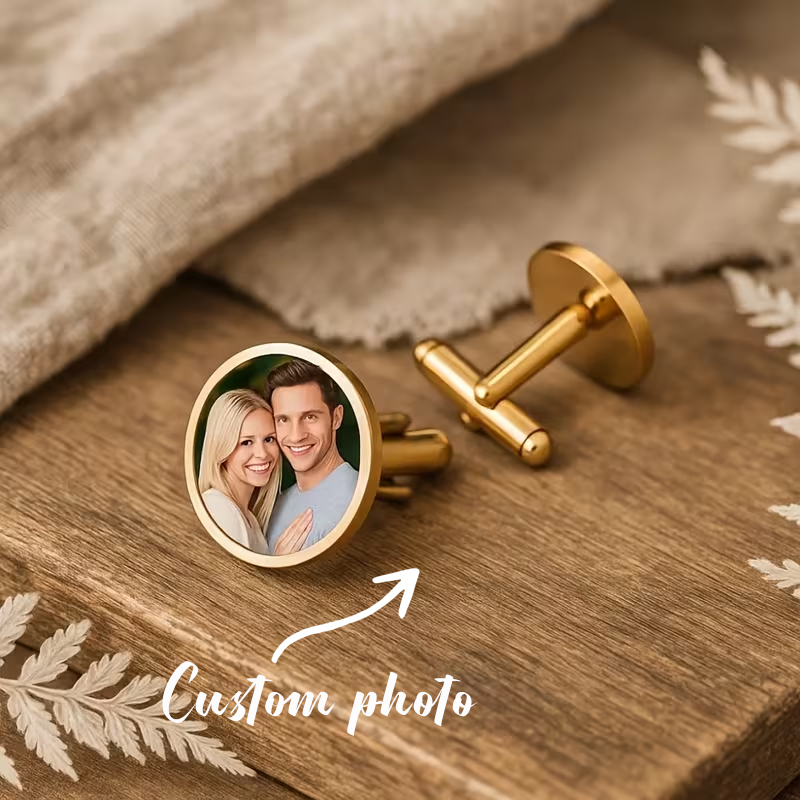 Men'S Grooming Pictures - Özel Fotoğraf Kol Düğmeleri Kişiselleştirilmiş Resimli